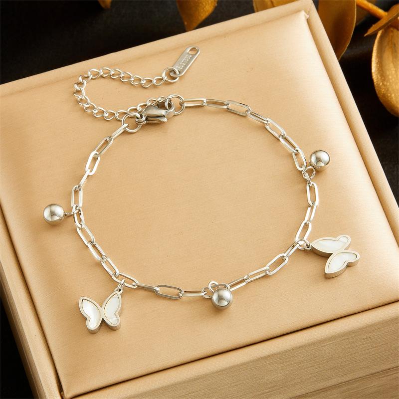 Fashion Jewelry Butterfly Heart Star Chain Pendant Bracelet for Women