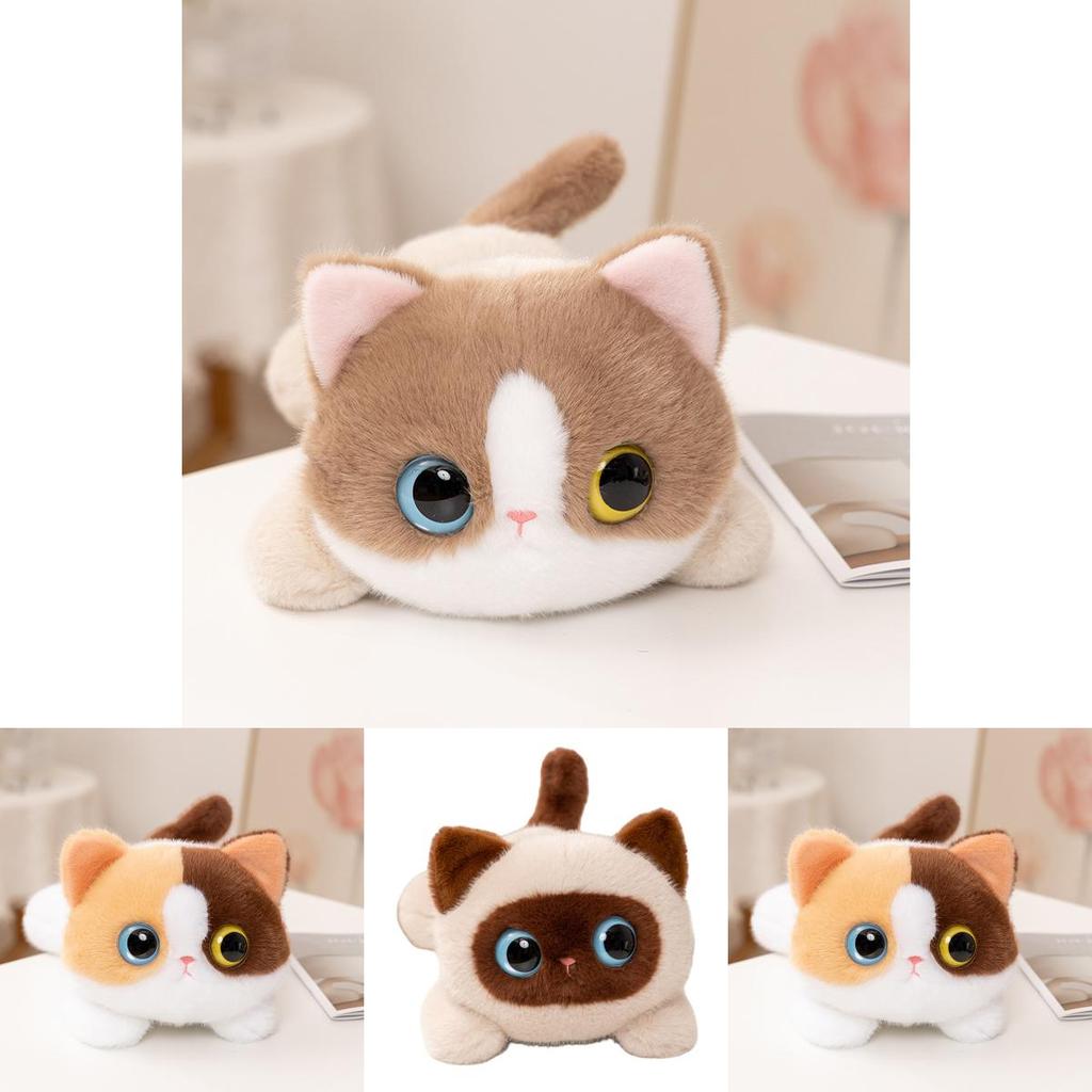 Siamese Cat Stuffed Animal Plush Toy With Ultra Soft Short Pile For Kids Room