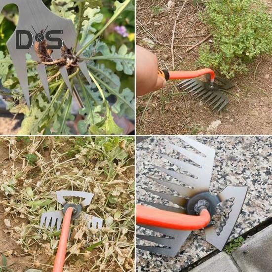 Ручной прополочник для садоводства, стальной прополочник с длинной ручкой, ручной инструмент для удаления сорняков для газона и сада