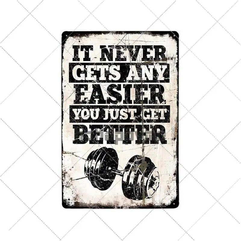Правило для спортзала, металлический знак, фитнес, мотивационные цитаты, плакат, табличка для тренировки, человек, пещера, паб, бар, настенная декоративная винтажная тарелка 20x30 см