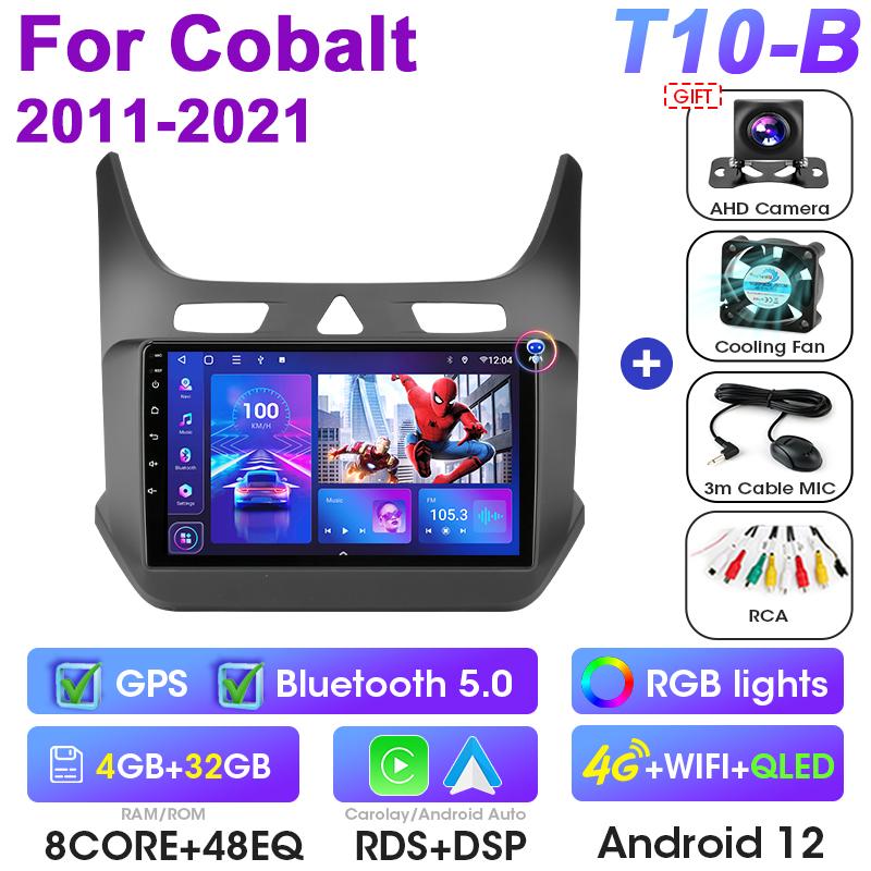 2 Din Android 12 автомобильное радио для Chevrolet Cobalt 2 2011 - 2018 мультимедийный видеоплеер GPS 4G Carplay авто стерео QLED головное устройство