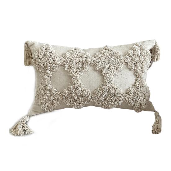 Наволочка стильная богемная этническая кисточка дизайн утолщенная вышитая диванная прикроватная подушка офисная тафтинговая наволочка