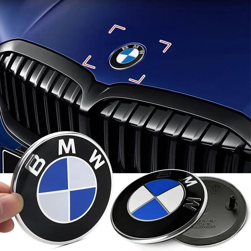for BMW E87 E30 E46 E28 E34 E39 E60 F02 F18 F35 G20 G03 G05 F10 E93 F20 F30 Car Front Hood Emblem Rear Badge logo 2pcs 74mm 82mm MA6