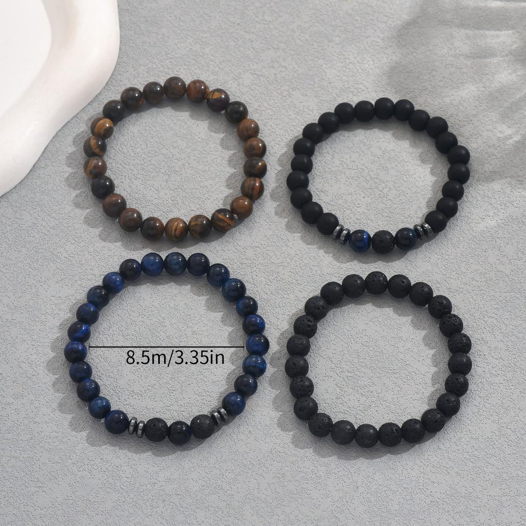 Новый геометрический плетеный браслет, индивидуальный дизайн из натурального камня, мужские и женские браслеты, универсальные украшения в стиле хип-хоп.