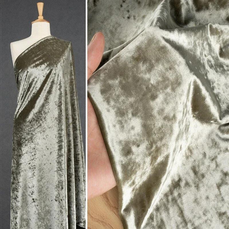Solid Color Stretch Acetate Velvet Fabric Diamond Luster Cloth Soft Upholstery Textiles Diy Velour for Sofa Curtain Background