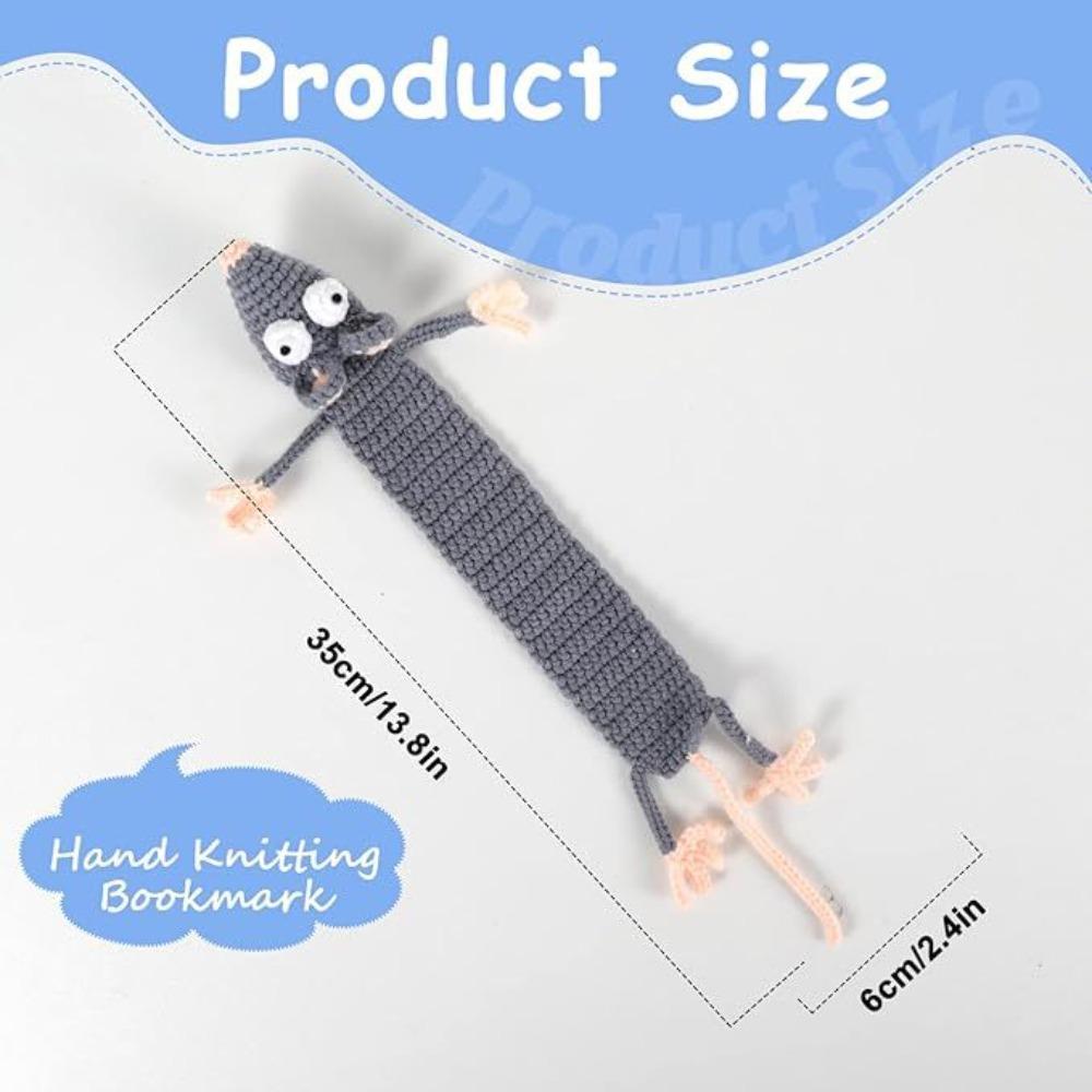 3D Book Clip DIY Crochet Knitting Bookmark Page Holder Clip Book Support