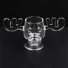 235ML Creative Reindeer Wine Glass Cup Deer Shaped Adorable Design Dining Table Decoration Reusable Drinking Cup