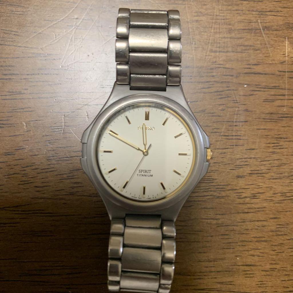 [USED] Seiko SPIRIT Titanium Watch, Thin and Lightweight, Working