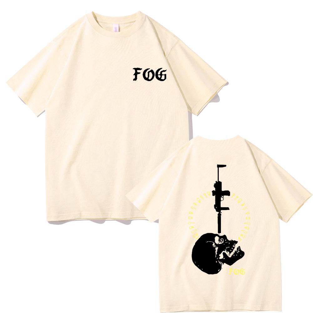 Vintage Fog Forward Observations Group Print T-shirt Skeleton Graphic T Shirts Men Oversized Tshirt Men's Gothic Rock Clothes