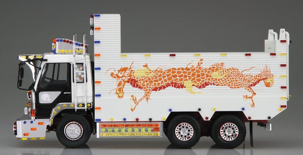 Aoshima Bunka Kyozai Value Decotora Series SP Kunie Bojo Box Dump Plastic Model 1/32 (Deep Truck)