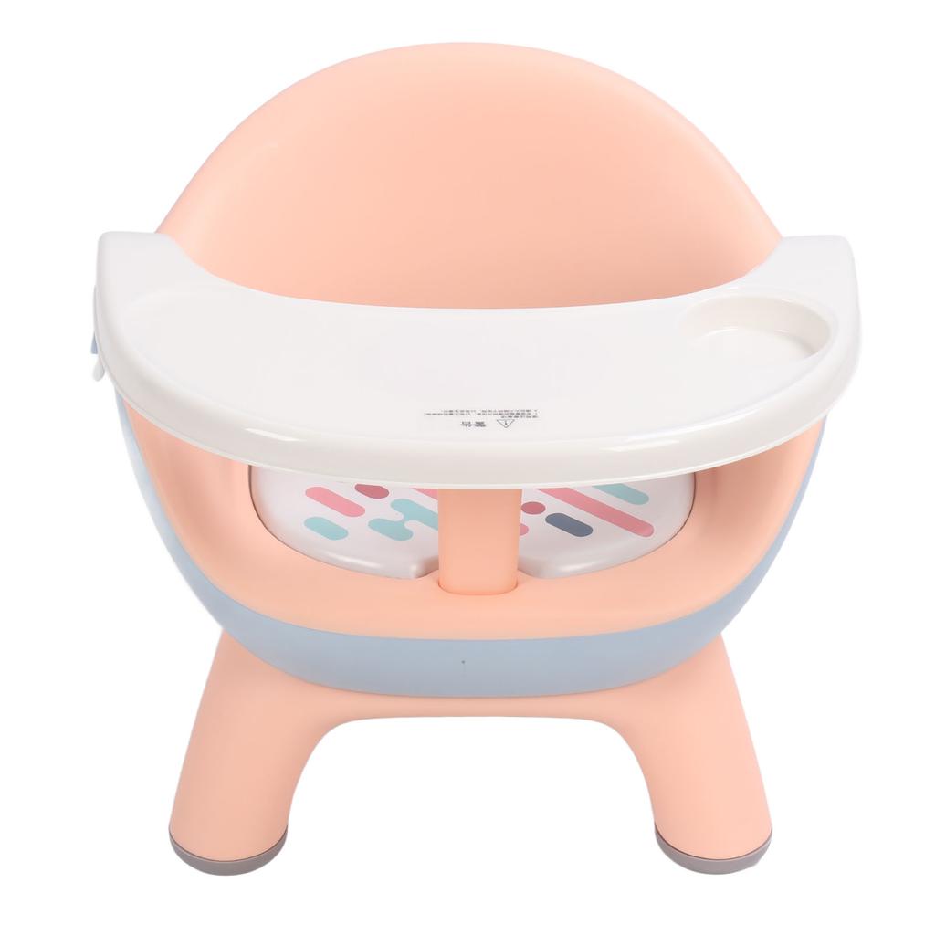 Детский стульчик для кормления со спинкой и звуковой подушкой, безопасный стульчик для кормления малышей, розовый