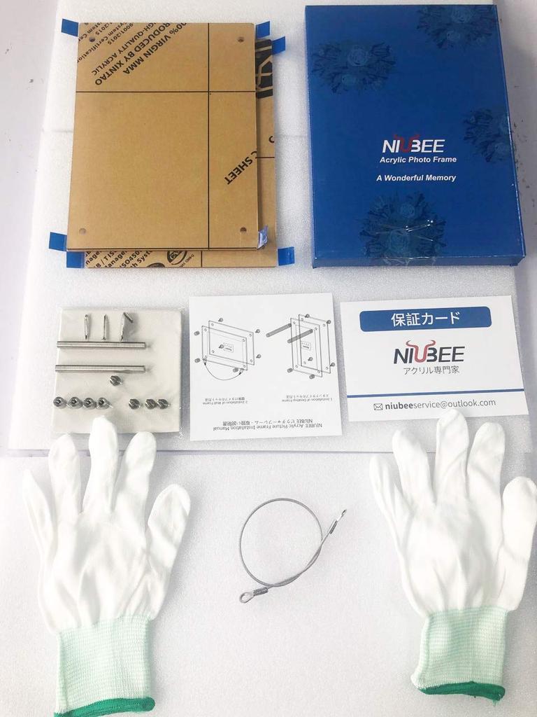 NIUBEE Акриловая фоторамка для настенного монтажа, стильная рамка 2L, рамка, подставка, тип, рамка, рамка, горизонтальная/вертикальная, прозрачная,