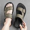 Модные сандалии, летние мужские повседневные тапочки двойного назначения для отдыха, дышащие, нескользящие, водонепроницаемые, с мягкой подошвой, пляжные сандалии для вождения