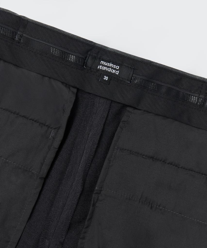 MUSINSA STANDARD Semi-Wide Hidden Banding Slacks [Gray]