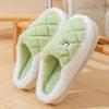 Cotton Slippers for Women, Autumn and Winter Couple's Thick-soled Indoor Household Warm Anti-slip Fluffy Cotton Shoes for Men