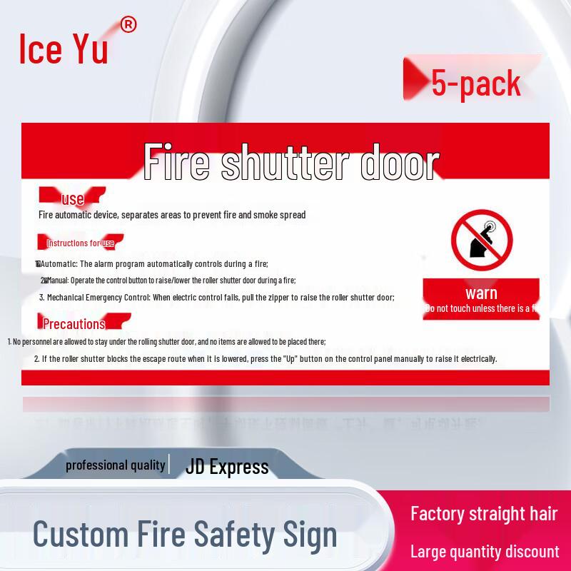 Fire Safety Warning Signage Sticker