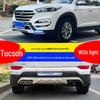 Защита бампера с декоративными противоударными планками для Hyundai Tucson 2015-18