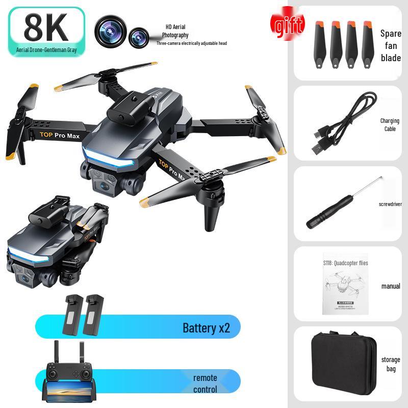 Складной дрон A15 Pro с обходом препятствий и дистанционным управлением