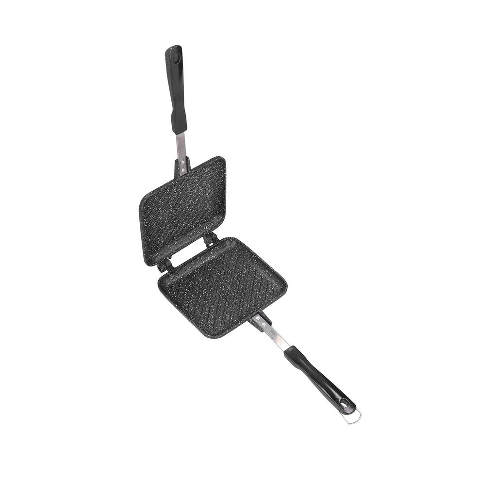 Форма для сэндвичного хлеба Двусторонняя сковорода Сковорода с антипригарным покрытием Алюминиевая сковорода для завтрака и блинов для кухни