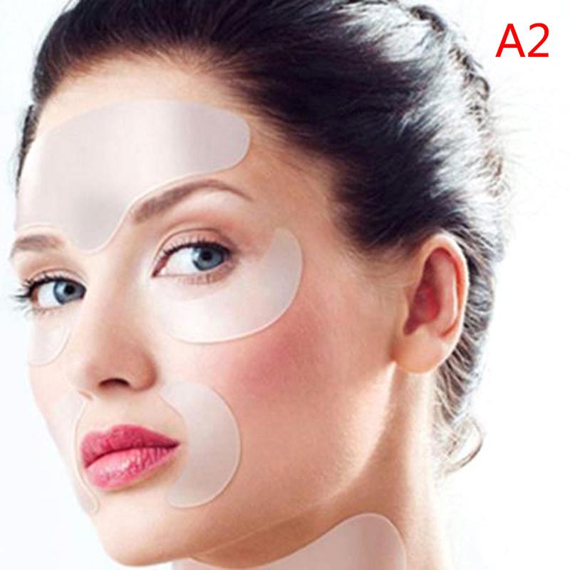 Набор многоразовых силиконовых патчей для лифтинга лица и шеи 