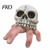 Simulated Bone Texture Decor Skull Finger Ornament, Resin Carving Halloween Decoration, Lifelike Spooky Figurine Scary Dark Hunting Style Figure,