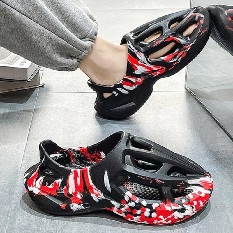 Модные мужские уличные сандалии Дышащие Сверхлегкие Новые Летние Низкая Цена Номер 41 Распродажа Модные Босиком Роскошные Стили 2025 Купить Мужскую Обувь