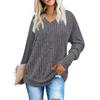 Womens Sweatshirts V Neck Long Sleeve Shirts Loose Casual Fall Fashion Sweaters