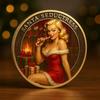 Christmas Temptation Coin Pin-Up Inspired Adults Holiday Token Metal Collectible Coin Decoration Round Keepsake Badge Stocking Stuffer Gag Gift