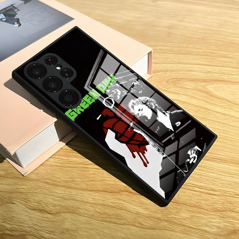 Чехол для телефона с изображением группы G-Green Day для S25 Ultra Samsung S26 S24 Fe S22 S20 S23 21 Plus A54 A34 A53 A16 Стеклянная крышка