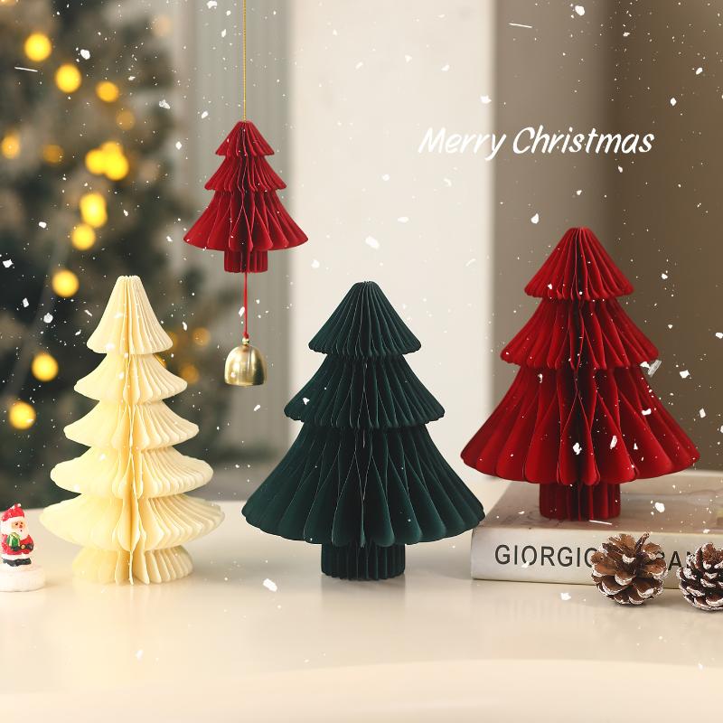 Большое елочное украшение 3D сотовый шар складная бумажная елка Navidad украшения настольный подвесной рождественский декор