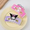 Акриловая заколка для волос с мультяшным дизайном Sanrio для девочек, милый аксессуар для волос, серия Cinnamoroll и Kuromi, прочная и нежная для ежедневного использования