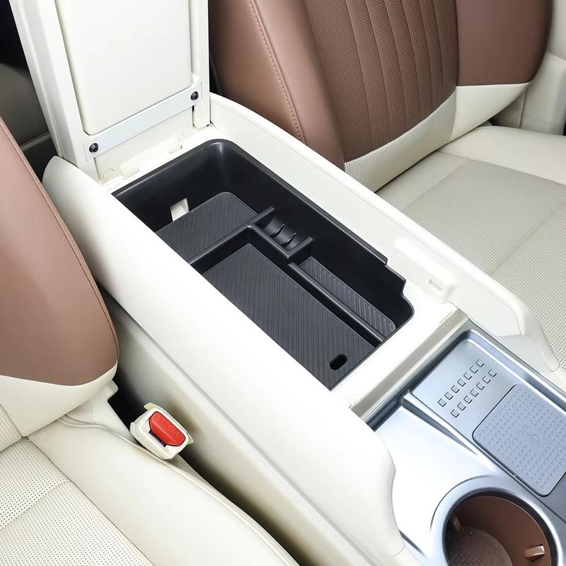 Car Black Central Storage Box Console Armrest Organizer Holder ABS For Hyundai IONIQ 9 2026 LHD Auto Interior Trim Accessories