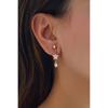 Stylish Rose Gold Plated Star and Zircon 925 Sterling Silver Jewelry Earrings 925