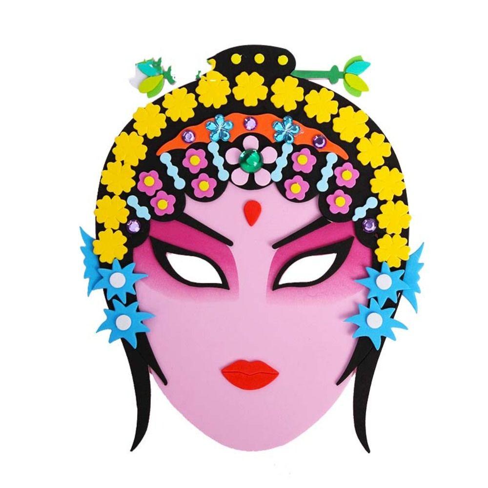 Beijing Opera Chinese Style Mask Handmade Diy Material Package Parent Child Toys