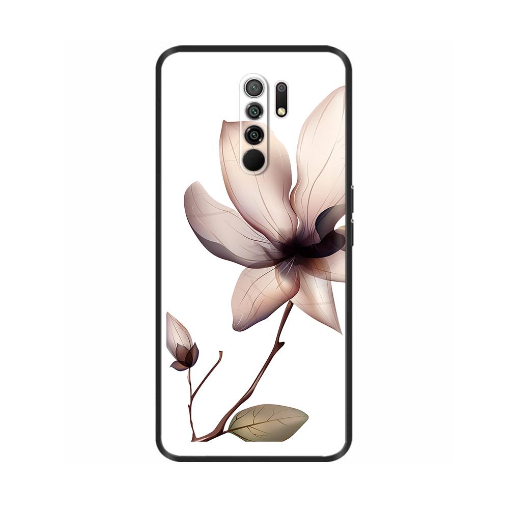 Силиконовый чехол для Xiaomi Redmi 9 Redmi9 Чехол Задняя крышка Coque Funda Оболочка Мягкий Черный ТПУ Милый Мультяшный Чехол-сумка для телефона Бампер Защитный