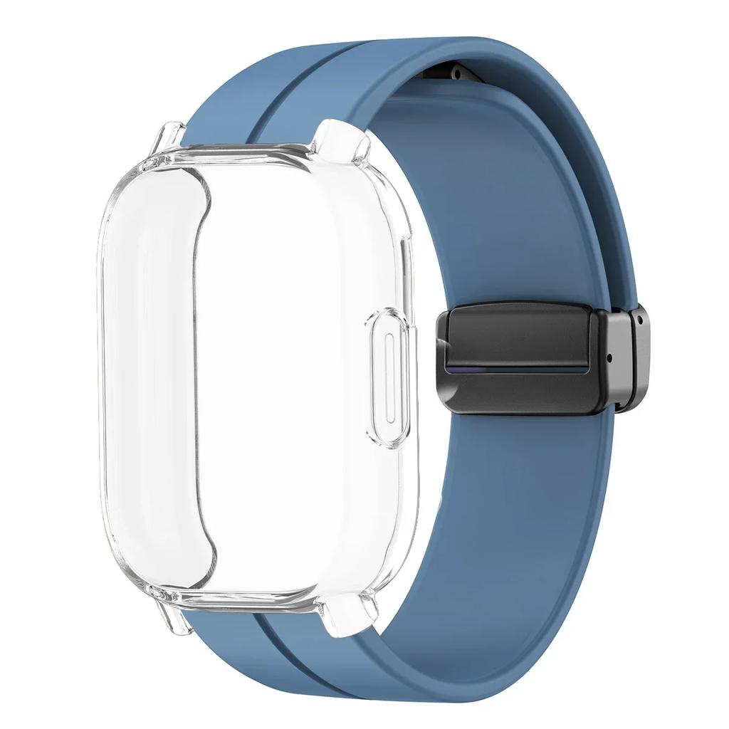 Магнитный силиконовый ремешок + чехол для умных часов Xiaomi Redmi Watch 5 Active Lite, ремешок на запястье и чехол для Redmi Watch 5 Active Lite