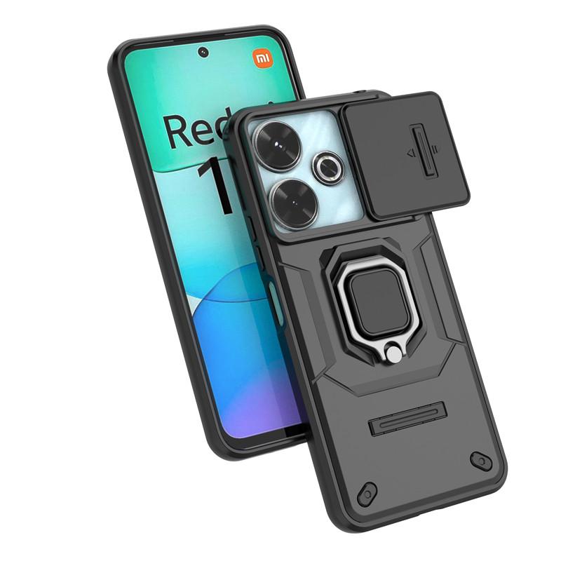 Для Xiaomi Redmi 13x Чехол Slide Camera Len Чехлы для телефонов Xiaomi Redmi 13x Funda Противоударный защитный чехол TPU PC Чехол Xiaomi Redmi 13x