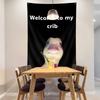 Welcome To My Crib Flag 2x3 Feet Funny Flags with 4 Shiny Brass Grommets for Tapestry Dorm Room Home College Decor