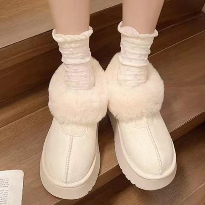 2024 Новые зимние ботинки на платформе Роскошная дизайнерская обувь для женщин Теплые женские ботильоны из искусственного меха