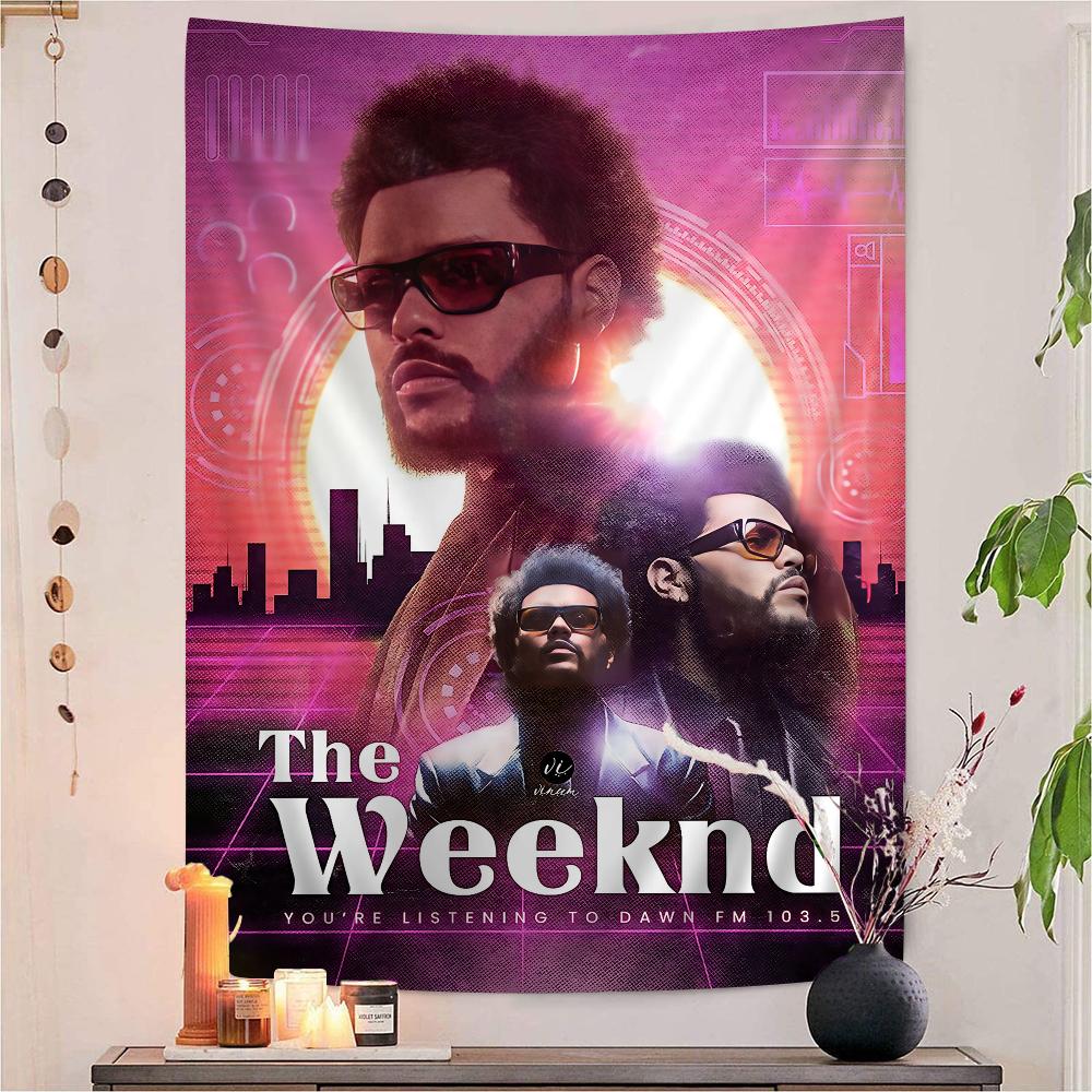 Рэпер The Weeknd Напечатанный Большой Настенный Гобелен Настенное Украшение Домашний Декор Покрывало