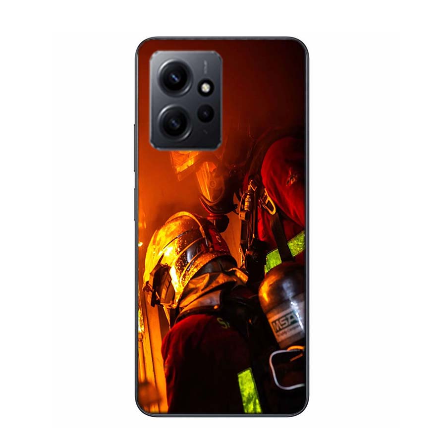 Firefighter Training Phone Case For Redmi Note 14 15 Pro 5G 13 12 Pro Plus 11 11T 11E 11S 10 Pro 10S 9 9S Cover Cell Clear TPU C