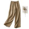 Крутые прямые широкие брюки женские летние тонкие свободные повседневные брюки с высокой талией