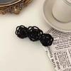 10.5cm Grinding Camellia Rose Flower Large Hair Claw Clip Ins Plate Acrylic Hair Shark Clip for Female Hair Accessories