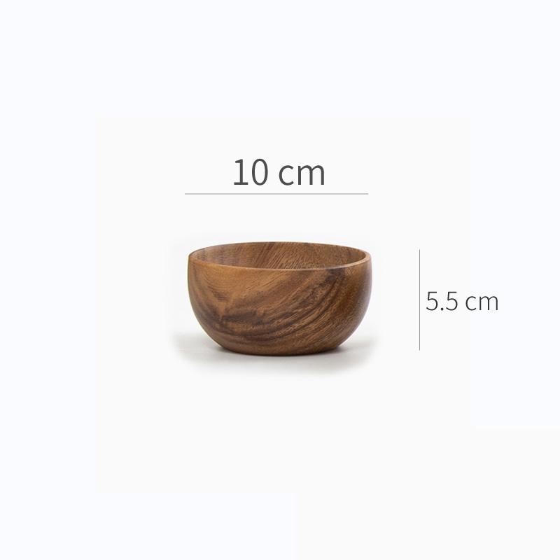 Simplicity Creative Acacia Wooden Bowl Restaurant Wooden Dessert Bowl Salad Bowl Pasta Bowl Snack Bowl Featured Tableware