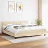 3140326 vidaXL Divan Bed with Mattress Cream 200x200 Cm Fabric