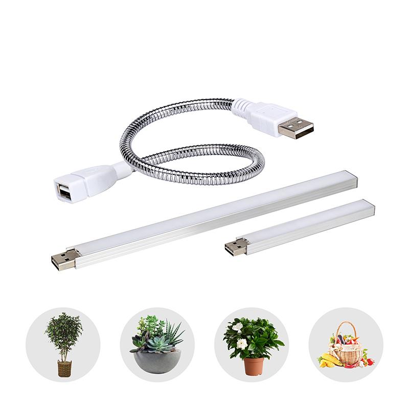 DC5V USB Full Spectrum Grow Light 3W 14LEDs 5W 27LEDs Гибкая лампа для выращивания растений Красный Синий USB Фитосветильник для комнатных цветов