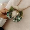 Bow Christmas Hair Claw Ball Christmas Shark Clip Cute Winter Plush Claw Clip  Girl