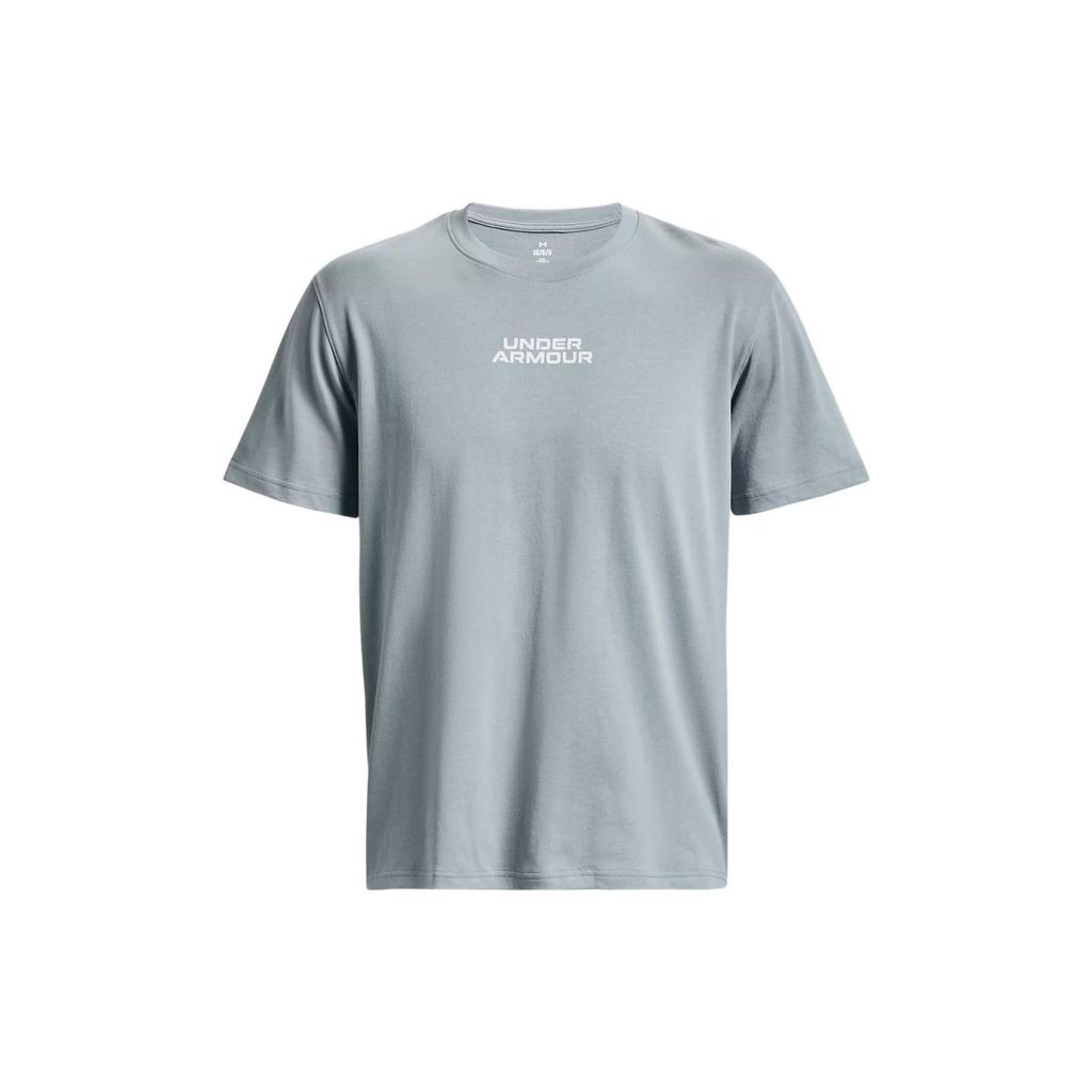 Under Armour Футболка с коротким рукавом и круглым вырезом с буквенным принтом, мужские топы, синяя 1379109-465