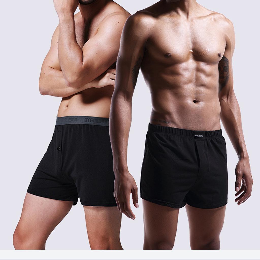 Men's Flat Corner Home Cotton Loose Plus Size Briefs  Pajama Pants Shorts