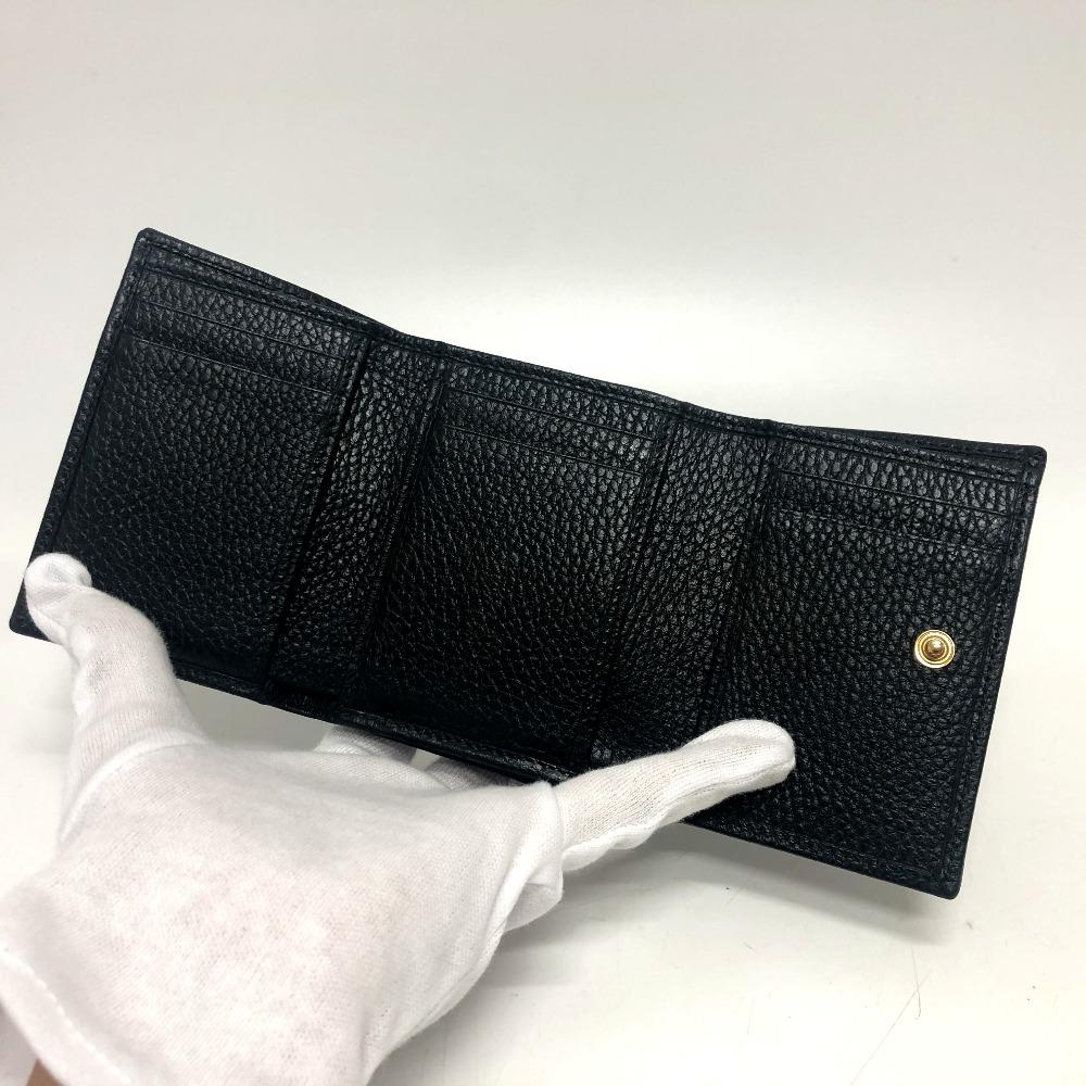 GUCCI 474746 GG Marmont Compact Wallet Coin Compartment Trifold wallet